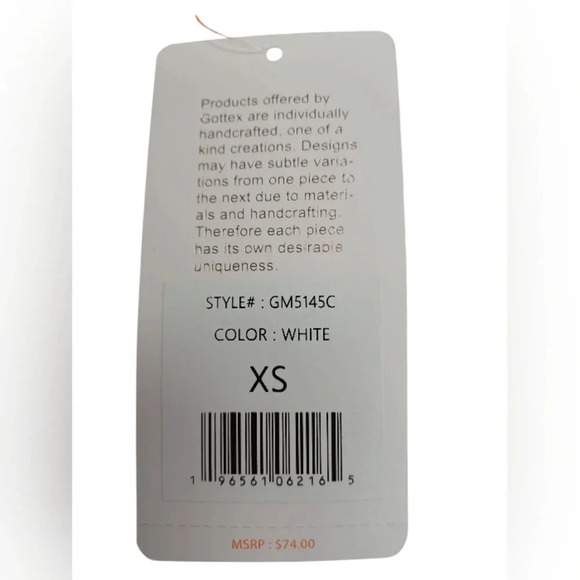 Gottex Lab NWT Crop Ankle White Tights  Size XS - Picture 9 of 9